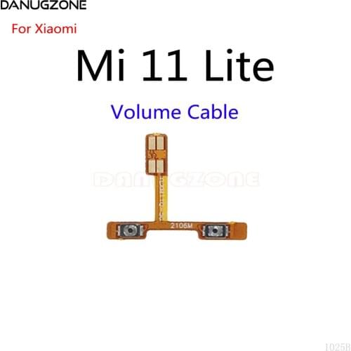50PCS/Lot For Xiaomi Mi 11 Pro Lite 5G Power Button Switch Volume Button Mute On / Off Flex Cable
