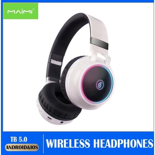 Wireless Bluetooth Headphone Deep Bass Sound Sports Game Headset with Mic Foldable Earphones for iPhone Samsung Huawei Xiaomi