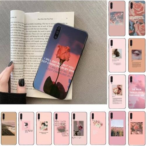 FHNBLJ Pink Aesthetics songs lyrics Aesthetic Phone Case For Samsung Galaxy a50 A30S A50S a71 70 a10 case samsung a51 case