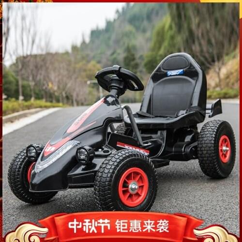 Childrens Electric Car Dual-drive Four-wheel Inflatable Rubber Tire Drive Kart Remote Control Electric for Kids Ride on
