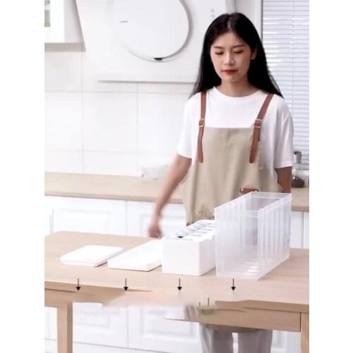 10L Wall Mounted Separate Rice Bucket Cereal Dispenser Moisture Proof Plastic Automatic Racks Sealed Metering Food Storage Box