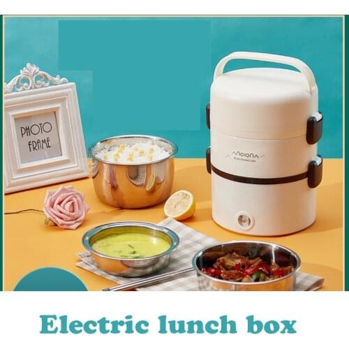 Electric lunch box, plug-in electricity, self-heating, heat preservation, cooking,portable double-layer bento,heatable lunch box