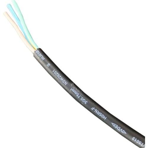 H05RN-F Rubber Cable 3 Cords 0.5mm 0.75mm Cross Section SAA CCC VDE Certified