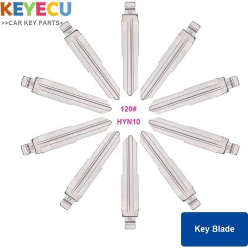 Keyecu 10 Pieces 120#, HYN10 HYN10FH KEYDIY Universal Remotes Flip Key Blade for Hyndai , for Ssangyong