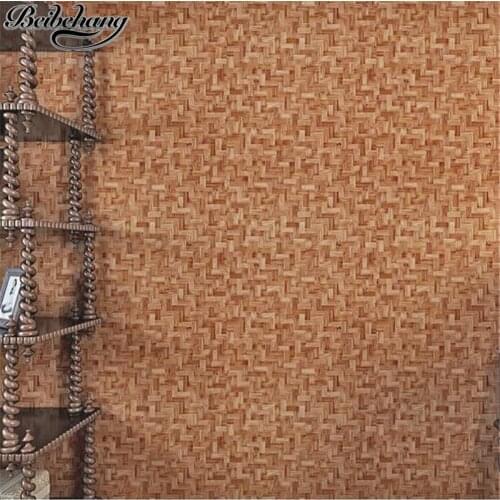 Beibehang Chinese wallpaper simulation bamboo mat grass wallpaper bamboo wall bamboo wallpaper background papel de parede