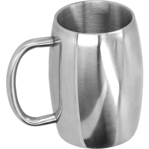 Mug 500ml Stainless Steel Beer Mug with Handle Coffee Mugs Milk Tea Cup Gift Drinkware for Office Cup for Beer Tea Milk Drink