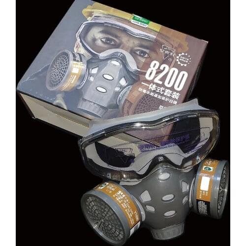 Anti-Dust Gas Mask With Safety Glasse Half Full Face Masks Set Spray Paint Chemical Pesticide Decoration With Filter Respirator