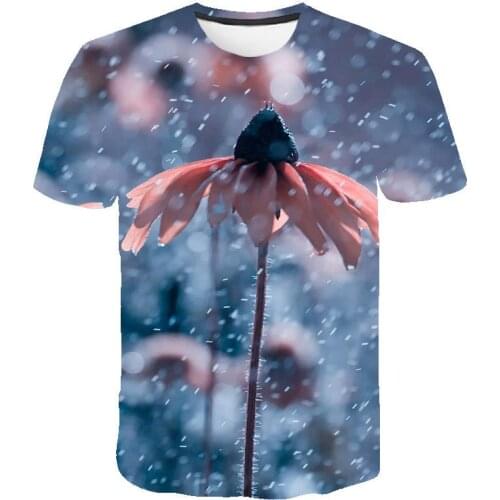 2020 Fashion Mens T-shirt Men/women 3dt Shirt Harajuku Abstract 3d Crystal Flower T-shirt Half Sleeve Ladies Flower Pattern Top