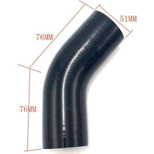 Black 45 Degree 51mm Elbow Silicone Reducer Hose Coupler Air turbo Intake hose Coupler