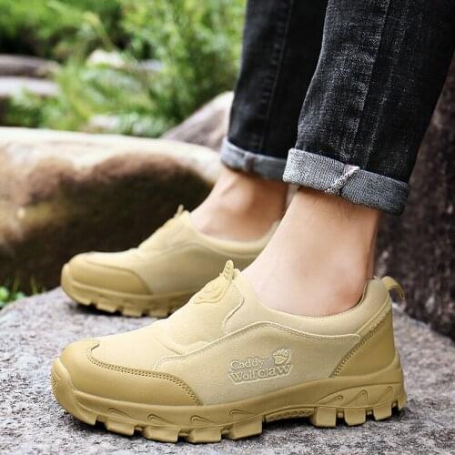 Men Winter Autumn Mountain Climbing Hiking Shoes Tactical Combat Army Boots Desert Training Sneakers Anti-Slip Trekking Shoes