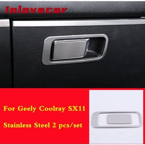 For Geely Coolray SX11 2018-2020 Glove box Switch trim Car door handle cover interior styling frame decoration accessories 2pcs