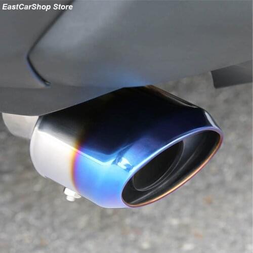 Car Exhaust Muffler Tip Stainless Steel Pipe Chrome Trim Rear Tail Throat Trim for Toyota RAV-4 RAV4 2019 2020 2021 Accessories