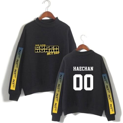 NCT 127 New WE ARE SUPERHUMAN high collar sweatshirt Women men long-sleeved sweatshirt trend casual street high collar