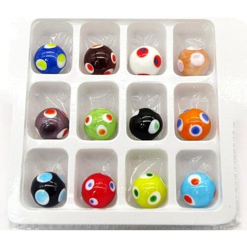 New 18mm Evil eye design handmade Glass Marbles balls Kids Marble Run Game Marble Solitaire Toy Vase filled Fish Tank Home Decor