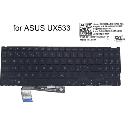 HE CS NE laptop backlight keyboard for ASUS ZenBook UX533 UX533FAC UX533FN UX533FD computers keyboards part 0KN1 622E216 621ND16