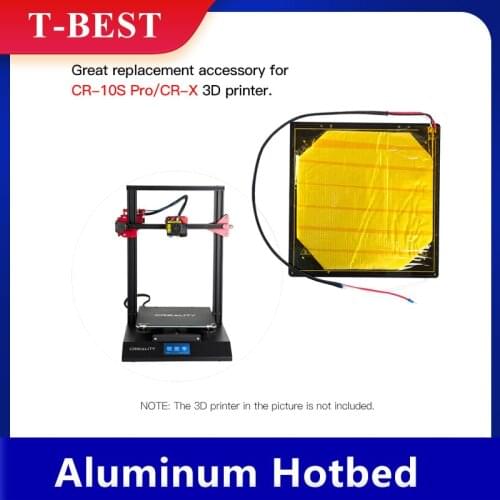 Original Creality 3D Printer Heated Bed Heating Platform Plate with Hotbed Wire Insulation Cotton for CR-10S Pro/CR-X 3D Printer