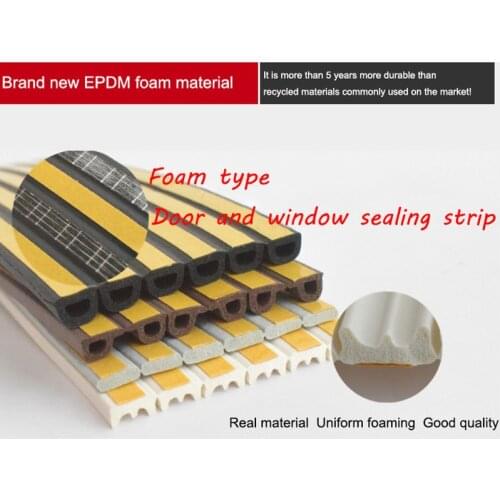 Useful Self-adhesive Door and Window Foam Sealing Strip Sound Insulation and Anti-collision Rubber Strip Sealing Strip Sticker