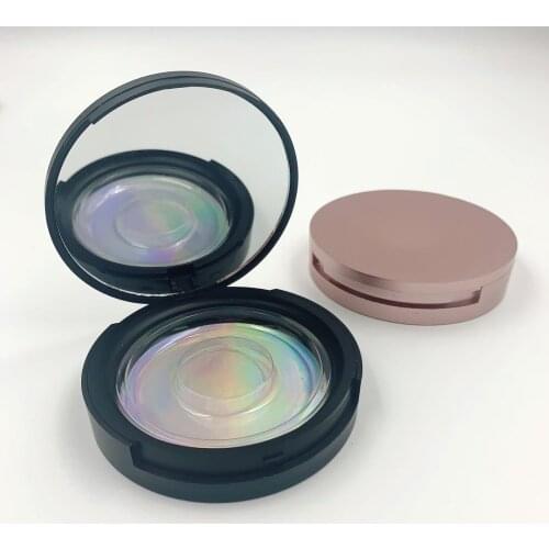 New 10pcs 3D False Eyelash Packaging Box Eyelashes Lash Case Empty Eyelashes Packaging Circle Box with Mirror Extension