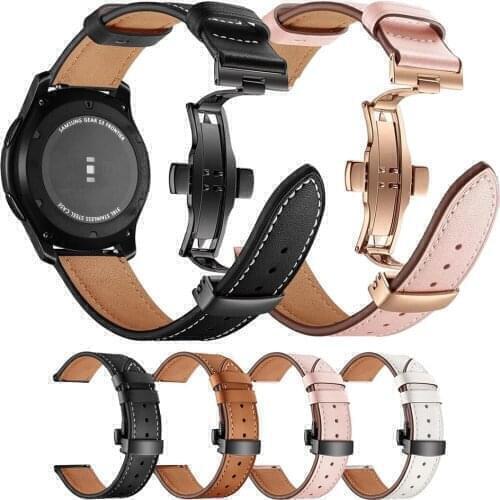 Italy Leather for Samsung Galaxy Watch 3 45mm band 20mm 22mm Wristbands Bracelet for Galaxy Watch3 41mm Strap