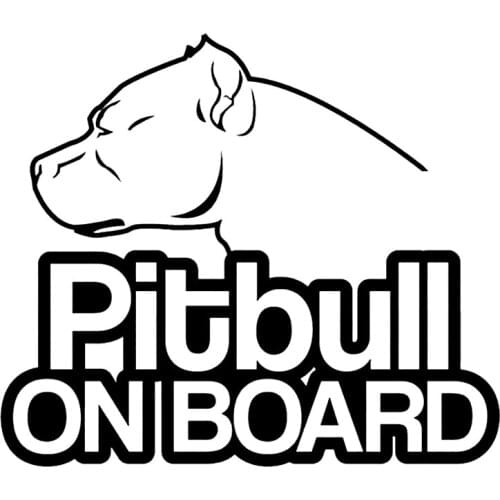 S50758# Various Sizes/Colors Car Stickers Vinyl Decal Pitbull On Board Dog Motorcycle Decorative Accessories Creative
