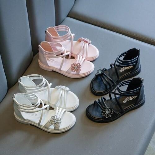 Girls Sandals Children Shoes Kids Baby Girls Fashion Sandals Summer School Princess Sandals with Flower