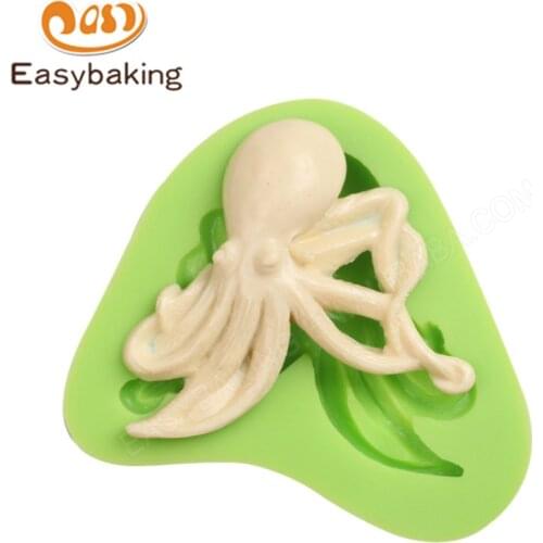 Marine Organism Octopus Silicone Mold Fondant Cake Decorating Tools Chocolate Candy Molds Kitchen Baking Tools