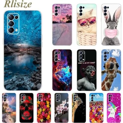 Silicone Case For Oppo Reno5 5G Case Soft TPU Fundas Cute 3D Printing Cover For Oppo Reno 5 5G Phone Cases Full Protective Shell