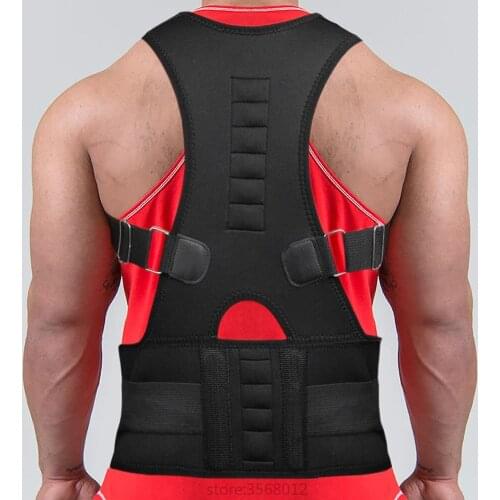 Comfortable Magnetic Posture Support Corrector Back Pain Belt Brace Shoulder Release Pain From Illness White Braces Belts