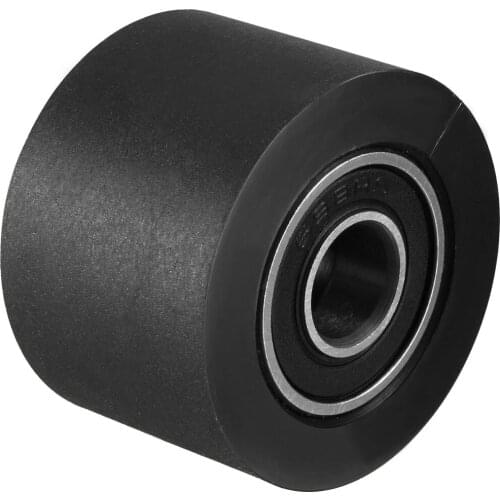 Uxcell Roller Idler Bearing Pulley Sliding Conveyor Wheel Black 8x30x20mm-2pcs