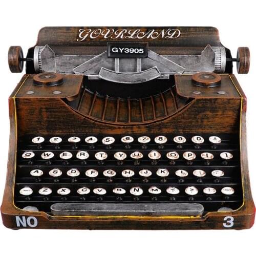 1Pc Vintage Typewriter Iron Art Typewriter Manual Typewriter Photo Prop Office Desktop Decorative Ornament Birthday Party Gift