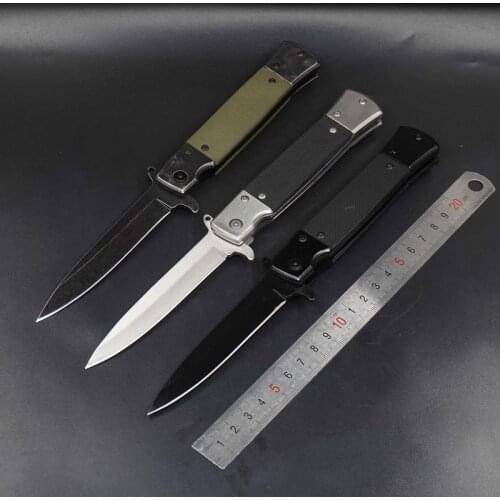 Outdoor High Hardness Tactical Knife Folding Pocket Knife Hunting Camping Combat Survival Knives 440 Steel EDC Self-defense Tool
