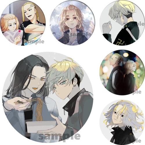 Tokyo Revengers Badges Endure Column Pendant Tokyo Avengers Badge Thing Anime Peripheral Boys Gifts Second Element Mange Pins