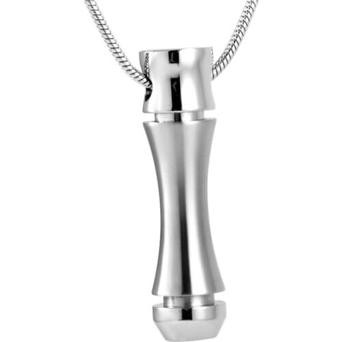 Cremation Ashes Keepsake Pendant For Men High Polished 316L Stainless Steel Cylinder Memorial Jewelry Hold Human&Pet