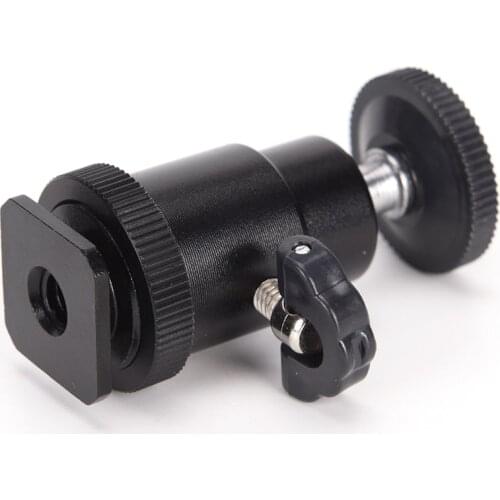 1/4" Black Ball Head Bracket/Holder/Mount For Camera Tripod Hot Shoe Adapter Hot Sale