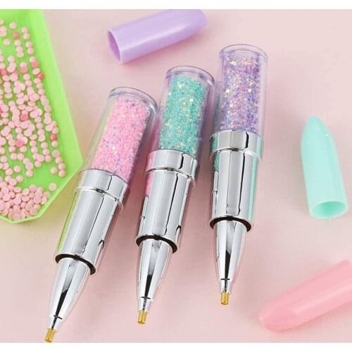 1Pcs Cross Stitch Embroidery Point Drill Pen Crystal Diamond Painting Sewing Tool Resin Nail Art Multi Purpose DIY Crafts