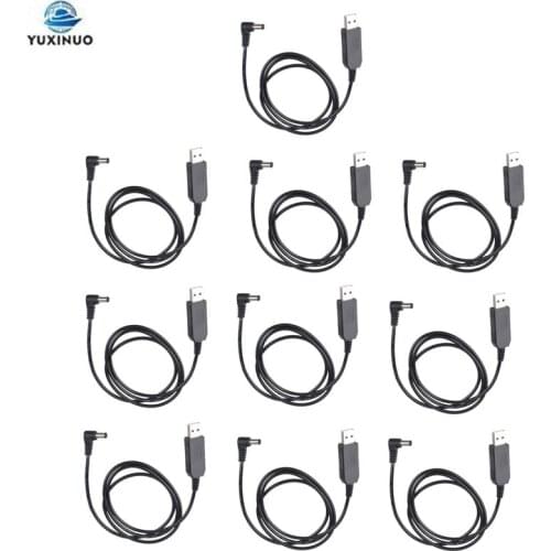 Lot 10PCS USB Charging Cable for BaoFeng Walkie Talkie UV-5R UV-82 UV82 BF-F8HP UV-82HP UV-5X3 TYT TH-F8 Charger Base Dropship