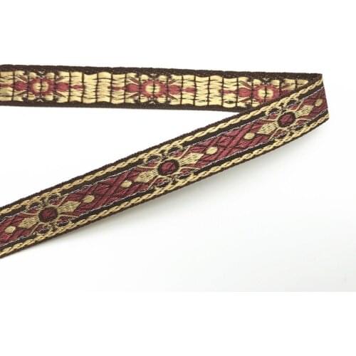 5Yards 16mm 5/8" Floral Jacquard Ribbon Christmas Party Gift Box Packaging Belt Woven Ribbon Wedding Party Home Accessories