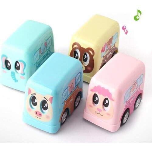 Childrens Toy Car Cartoon Bus Car Boy Girl Toy Resistance To Fall Inertia Cute Mini Eyes Moving Car Toy Decoration Gift