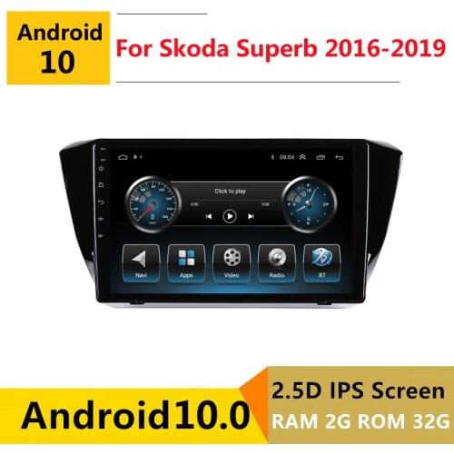 2G RAM Android car stereo for Skoda Superb 3 2016 2017 2018 2019 radio navigation GPS Multimedia Player headunit