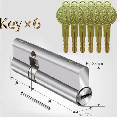 90mm stainless steel handle lock cylinder 8 key bedroom bathroom indoor lock wooden door stainless steel door