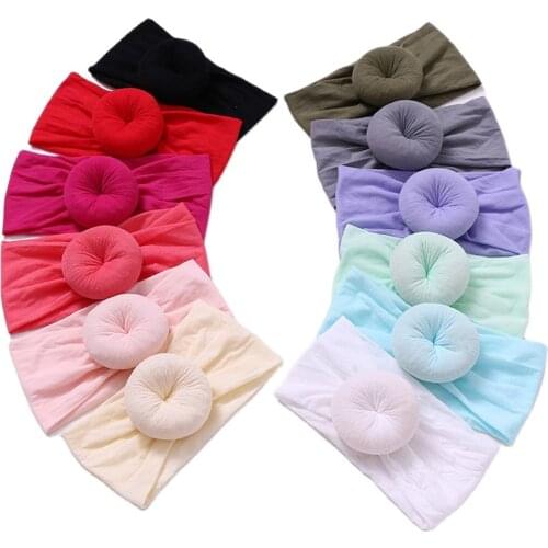 Soft Baby Turban Knot Newborn Headband Elastic Nylon Girls Headbands Infant Toddler Cute Kawaii Hair Accessories Headwrap