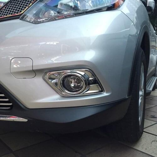 For Nissan X-Trail Rogue 2014 2015 2016 2017 Exterior Refit Accessories Front Foglamp Head Foglight Cover Trim Decorative Frame