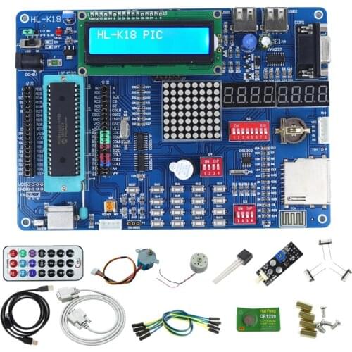 PIC for PIC experimental development board / board K18 luxury package with A video tutorial PIC microcontroller learning board