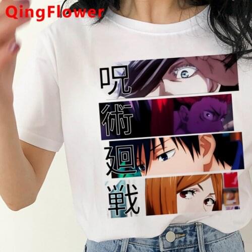 New Japanese Anime Jujutsu Kaisen T Shirt Women Kawaii Summer Tops Yuji Itadori Graphic Tees Cool Cartoon Unisex T-shirt Female