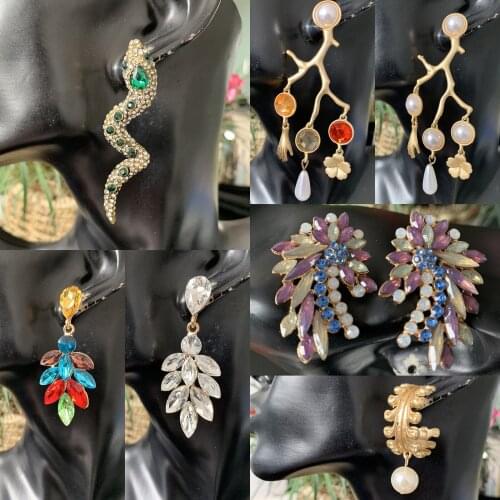 HYSECMAO 2020 New Brand Gold Geometric Metal Drop Earrings for Women Unique Snake Branch Hanging Earring Female Brincos 7 Styles