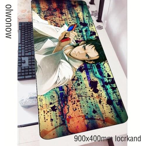 Steins gate padmouse 900x400x3mm gaming mousepad game Colourful large mouse pad gamer computer desk xl mat notbook mousemat pc