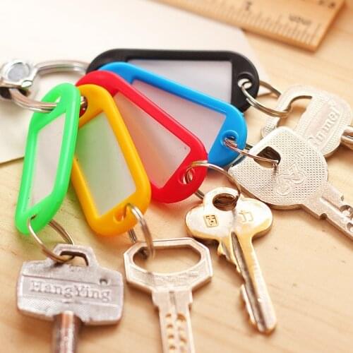 Hot Sell Creative Keychain Color Classification Card Solid Plastic Key Tag Label Luggage Tag Color Random