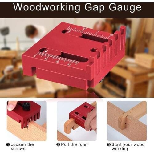Woodworking Mini Gap Gauge Depth Measuring Ruler Aluminum Alloy Depth Measuring Sawtooth Ruler Measuring Tools Dropshipping