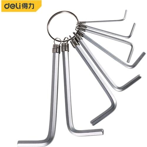 Deli 10pcs in 1 Hex Key Tool Set Metric Combination Hex Key Allen Wrench Hand Tools 1.5-10mm Kit Key Chain Hexagon Spanner