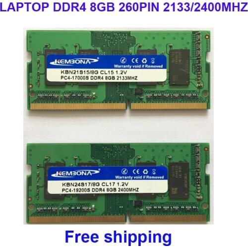 Kembona sodimm notebook ram memory laptop ddr4 8gb 8g 2133MHz 2400MHZ 2666MHZ 260pin free shipping